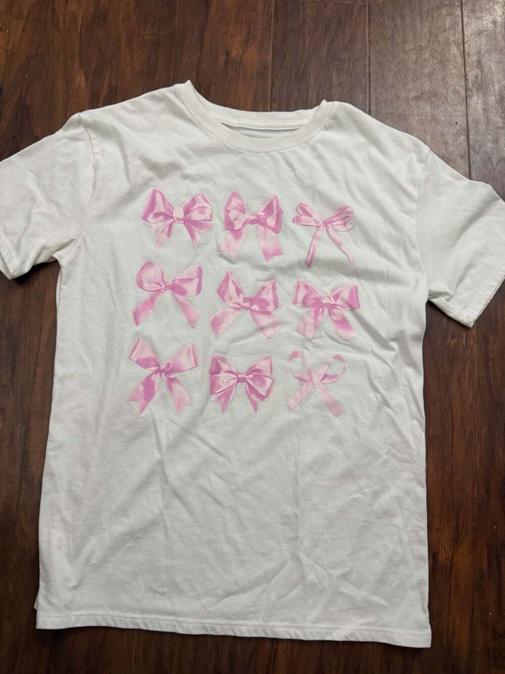 Kids art class Pink Bow Graphic Tee Size L (10/12) White